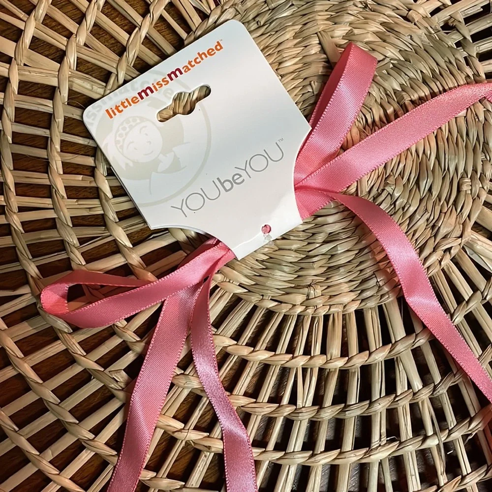 Y2K Chunky Silicone Stone Ribbon Necklace - Coral Pink - LittleMissMatched